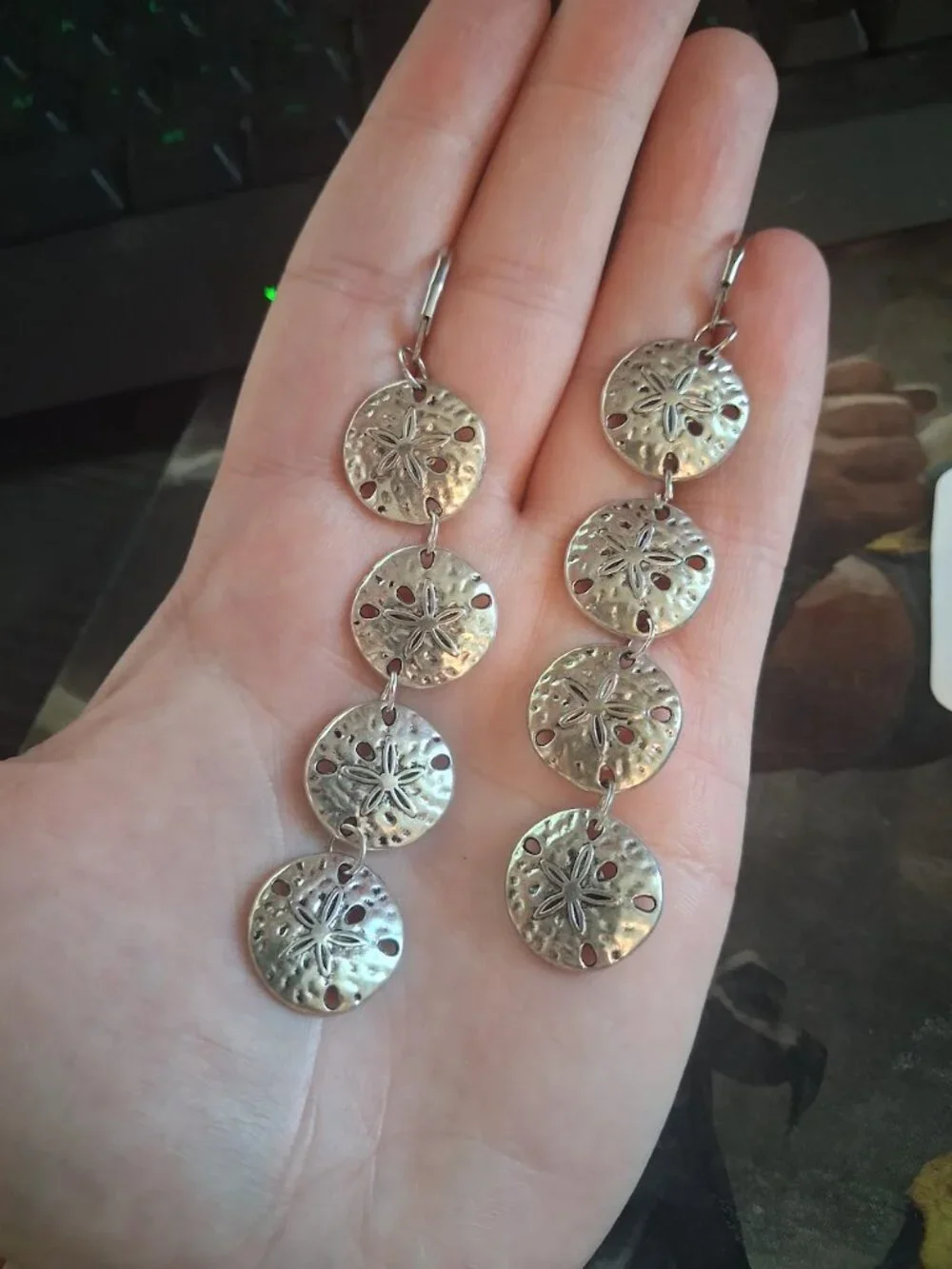 Sand Dollar dangle earrings